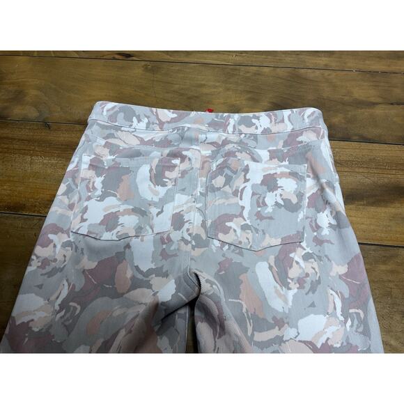 Spanx Blush Bloom Abstract Floral Jean Ish Jegging Legging Ankle Pants Medium - Picture 6 of 9